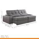 Ver imagem 3 de Sofá Retrátil e Reclinável 250cm Enzo Plus