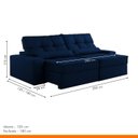 Ver imagem 3 de Sofá Retrátil e Reclinável 250cm Enzo Plus