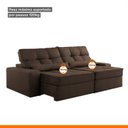 Ver imagem 4 de Sofá Retrátil e Reclinável 250cm Enzo Plus