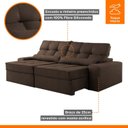 Ver mais imagens de Sofá Retrátil e Reclinável 250cm Enzo Plus