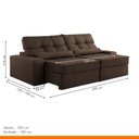 Ver imagem 3 de Sofá Retrátil e Reclinável 250cm Enzo Plus