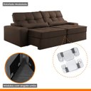 Ver imagem 7 de Sofá Retrátil e Reclinável 250cm Enzo Plus