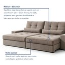 Ver imagem 6 de Sofá Retrátil e Reclinável 290cm Enzo Plus Veludo Cinza