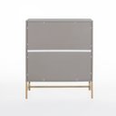 Ver imagem 5 de Cômoda Square para Quarto 3 Gavetas Pés de Metal 80cm Nude Gianduia Casavee