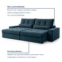 Ver imagem 5 de Sofá Retrátil e Reclinável 290cm Enzo Plus Azul