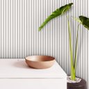 Ver imagem 2 de Papel de Parede Adesivo Ripado Branco Encantador Fino Gh Papel de Parede 2,8m