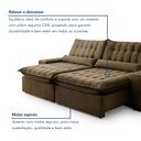 Ver imagem 7 de Sofá Retrátil e Reclinável 210cm Domínio Marrom