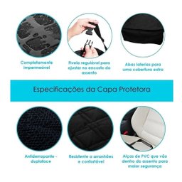 Kit Capa Pet Protetor Banco Traseiro Vermelho e Luva Tira Pelo Cão Duke e Dixie - 6