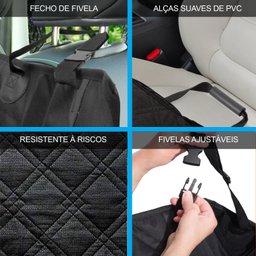 Kit Capa Pet Protetor Banco Traseiro Vermelho e Luva Tira Pelo Cão Duke e Dixie - 2