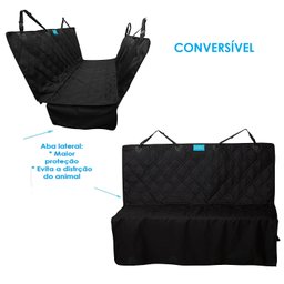 Kit Capa Pet Protetor Banco Traseiro Vermelho e Luva Tira Pelo Cão Duke e Dixie - 4