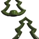 Ver imagem 3 de Enfeite Porta-Velas Silhueta Árvore de Natal Decorativa 33x26cm