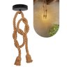 Pendente Luminaria Kit 4 Uni Corda Sisal Natural Retro Iluminaçao Casa Sala Loja Comercio Decoraçao  - 10