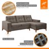 Sofá 2 Lugares 208cm Chaise Direita Emporio - 7