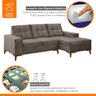 Sofá 2 Lugares 208cm Chaise Direita Emporio - 4