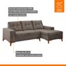 Sofá 2 Lugares 208cm Chaise Direita Emporio - 5