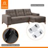 Sofá 2 Lugares 208cm Chaise Direita Emporio - 6