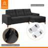 Sofá 2 Lugares 208cm Chaise Direita Emporio - 6