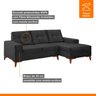 Sofá 2 Lugares 208cm Chaise Direita Emporio - 5