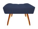 Ver imagem 3 de Kit 2 Poltronas Decorativa Nina + Puff Retangular Suede Azul Marinho Pés Madeira Ms Decor
