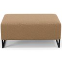 Ver imagem 6 de Kit 02 Puffs Decorativo Sala De Estar Cléo 90cm Base De Ferro Preto W01 Bouclê Mostarda- Lyam Decor