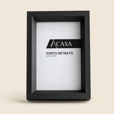 Porta Retrato Pirâmide Preto 10x15cm - A\casa