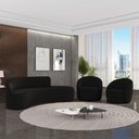 Ver imagem 2 de Sofá 4 Lugares Orgânico 220cm Morgan e 2 Poltronas Lua Veludo Preto D03 - D'Rossi
