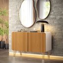 Ver imagem 2 de Balcão Aparador Buffet Bela Off White / Cinamomo - Bela Móveis