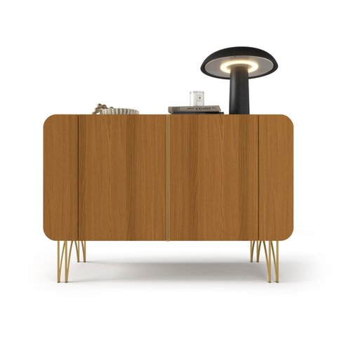 Balcão Aparador Buffet Bela Off White / Cinamomo - Bela Móveis