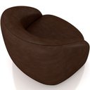 Ver imagem 7 de Kit 02 Poltronas Decorativas Giratória Angelina M03 Couríssimo Marrom - Lyam Decor