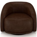 Ver imagem 3 de Kit 02 Poltronas Decorativas Giratória Angelina M03 Couríssimo Marrom - Lyam Decor