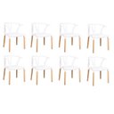 Ver imagem 1 de Conjunto 8 Cadeiras Polipropileno Wishbone Yescasa Branco