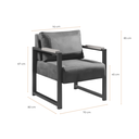 Ver imagem 3 de Kit 2 Poltronas Decorativa para Sala Recepção Estilo Industrial Ipanema