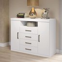 Ver imagem 1 de Cômoda para Quarto 2 Portas 4 Gavetas 1 Nicho Master