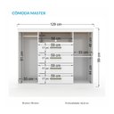 Ver imagem 4 de Cômoda para Quarto 2 Portas 4 Gavetas 1 Nicho Master