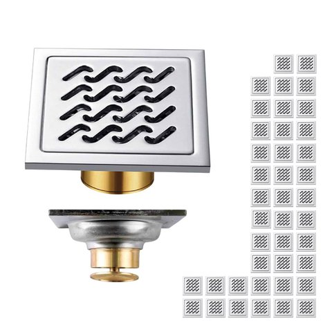 Ralo 10x10 Inox Anti Odor Kit 41 Uni Cozinha Quintal Banheiro Proteçao Anti Retorno Inseto Higienico