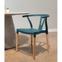 Ver imagem 7 de Conjunto 8 Cadeiras Polipropileno Wishbone Yescasa Verde/Escuro
