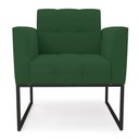 Ver imagem 3 de Poltrona Elisa Veludo Verde Base Metálica Industrial Preto - D'Rossi