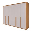 Ver imagem 3 de Guarda Roupa 6 Portas 6 Gavetas 100% Mdf Easy Space Amendoa Clean/off White