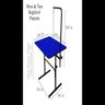 MESA TOSA DOBRAVEL ALTURA AJUSTAVEL BANHO PETSHOP CAES GATOS COM GIRAFA REGULAVEL AZUL - 3