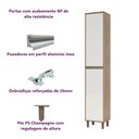 Ver imagem 4 de Paneleiro Torre Cozinha 2 Portas 40 - Módulo Cozinha Mel - Luciane 1315:Pérola Off