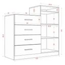 Ver imagem 3 de Cômoda Sapateira Londres 2004142 Atacama Off White - Aramóveis