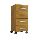 Ver imagem 1 de Gaveteiro Gávea Organizador 4 Gavetas com Rodinhas - Freijó