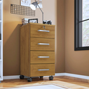 Ver imagem 3 de Gaveteiro Gávea Organizador 4 Gavetas com Rodinhas - Freijó