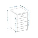 Ver imagem 4 de Gaveteiro Gávea Organizador 4 Gavetas com Rodinhas - Freijó