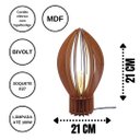 Ver imagem 2 de Abajur de Mesa em MDF - Cor: Preta
