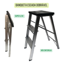 Ver imagem 5 de Kit 2 Escada Banco 2 Degraus Alumínio Dobrável Portátil