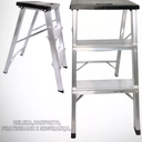 Ver mais imagens de Kit 2 Escada Banco 2 Degraus Alumínio Dobrável Portátil