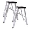 Kit 2 Escada Banco 2 Degraus Alumínio Dobrável Portátil - 1