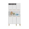 Armário de Cozinha Thaís 1,07 Mt 6 Portas Branco - 1