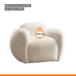 Poltrona Decorativa para Sala de Estar Burgos - 7